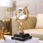 Generic Luxury Glass Crystal Ball Globe Ornament – Elegant Gold Table Decor - image 2