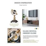 Generic Luxury Glass Crystal Ball Globe Ornament – Elegant Gold Table Decor - image 3