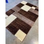 VIP Black, Red And White Turkish Shaggy Centre Rug