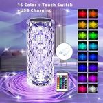 Crystal Lamp Rose Light Diamond Lamp with Remote Control 