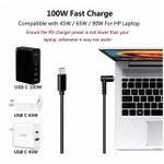 Generic TYPE-C to HPP PD 100W(18.5V-20v)Charging cable for Hpp and Dell laptops - image 3