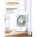 product_image_name-Generic-Rechargeable Portable High Cool Table Fan- CTL-MF011-5- White-2