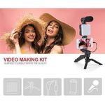 Generic Selfie Stick Vlog Kit With LED Video Light Microphone Tripod - image 4