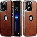 Generic IPhone 14 Pro Max Light Weight Pure Leather Pouch -Case