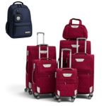 6-in-1 Luggage Box with FREE BACKPACK - RED