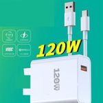 Ace-Type Universal 120W Super Fast USB Wall Charger with Type-C Charging Cable