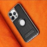 Full iPhone 16 pro  leather skin pouch with stand