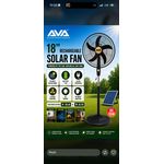 Ava  18'' Inch Rechargeable Fan +Solar Panel + 2-Bulb+FREE GIFT 