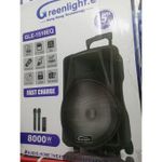 Greenlight 15" Rechargeable Bluetooth Public Address System With Remote & 2 Microphone - 8000watts