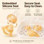 Generic  100% Full Silicone Baby Fruit Feeder & Teether Set - BPA-Free Soft Chewable Pacifier with 2 Silicone Nipple Sacs (Sizes S & L) + Dust-Proof Travel Case, Anti-Choke Fresh Food Nibbler Toy for 3-12M+ - image 5