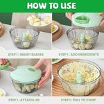 Generic Manual Pull String Speedy Chopper for Vegetables Garlic and Onions with Free Gift - image 2
