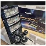 SOLAR CCTV CAMERA 3LENS WITH STREET LIGHT 4G Rotate 360°