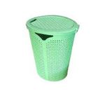Generic Clothes Storage Basket Plastic Laundry Basket with Lid  Luxury Design 60L - image 2
