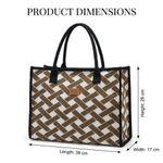 STY Women's Fabric Geometric Tote Bag Large Capacity Handbags - image 3