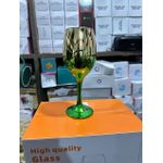 Wine Gold multi color glass cup__ 6 pcs