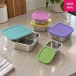 Generic 5in1 Multicolour Stainless Steel Storage Container Set - image 2