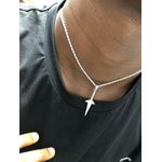 Cuban Link Chain With Pendant Silver