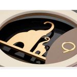 product_image_name-Generic-Large,Wrought Iron Elephant Design Modern  Wall Clock- 80*38CM-5