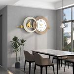 product_image_name-Generic-Large,Wrought Iron Elephant Design Modern  Wall Clock- 80*38CM-7