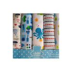 product_image_name-Generic-5 Piece Baby Receiving Blankets And Flannels - Blue design -1
