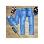Non-Faded Wash Blue Jeans For Men - Mixed Blue