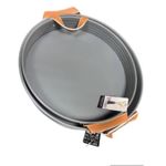 Decorland 2 in 1 Round Metal Tray with Leather Handles - image 5