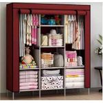 3 Column Mobile Steel Wardrobe Closet