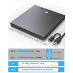 ShebSheb External CD DVD Drive 8-in-1 USB 3.0 Type-C Drive Hub Card Reader - image 3