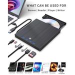 ShebSheb External CD DVD Drive 8-in-1 USB 3.0 Type-C Drive Hub Card Reader - image 4