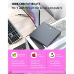 ShebSheb External CD DVD Drive 8-in-1 USB 3.0 Type-C Drive Hub Card Reader - image 5