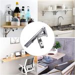Generic 8 Inch Stainless Steel Folding Shelf Bracket - 2 Pieces - image 3