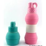 Generic Foldable Water Bottle Silicone Water Bottle: 2 pcs