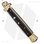 Generic Italian Wooden Handle Knife Folding Outdoor Tactical Long Knives - image 3