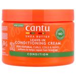 Cantu SHEA BUTTER LEAVE-IN CONDITIONING CREAM FOR NATURAL CURLS, COILS & WAVES - 340G -