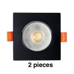 Generic 2PCS Square LED Recessed Spotlight POP light – Modern Ceiling Downlight for Living Room, Kitchen, Office & Hallway
