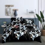 LUXURY COTTON FLORAL DUVET SET With 2 Pillowcases(Soft Bedding)