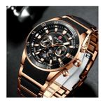 Reward VIP Elegant intelligent Men's Wristwatch Analogue Digital Quartz with stainless steel black Strip Luminous Unisex watches for Business Shock G Men Outdoor Sports Watch Strap Quartz Analog Digital Wristwatch water resistance Light- Black and Rose 