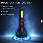 product_image_name-Generic-HIGH POWERFUL USB RECHARGEABLE FLASHLIGHT TORCHLIGHT, Built-in Battery Flashlight, Super Bright 4leds Torchlight, Battery Indicator Torchlight, Water Resistance Torchlight, Outdoor And Indoor Flashligh2t-2