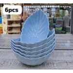 product_image_name-Generic- 6 PIECES CERAMIC CURVED LEAF SHAPED PLATE UNBREAKABLE-1