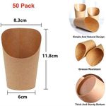 Generic 50 Pcs Disposable French Fries/Waffle/Ice Cream Paper Cup - image 4