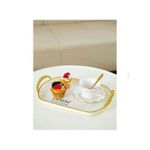 product_image_name-Generic-3 In 1 Royal House Serving Modern Golden Plated Tray - Dinning Serving Tray Restaurant Strong Handle Serving Tray Set-2