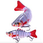 Generic 3 in 1 Artificial realistic multi-section fishing hard bait Lure with hook - 9.7cm - image 2