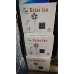 16-Inch Solar Rechargeable Standing Fan With Solar Panel, Remote Control & LED Bulbs