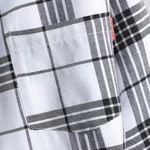 product_image_name-SXCHEN-Men's Black And White Plaid Loose Long Sleeve Trendy Shirt-4