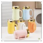 Generic 450ml glass mug with mirror lid