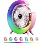 Generic Rechargeable toptable RGB light fan