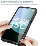 Generic Redmi 15C Silicone Phone Case & Pouch With Camera Protection - Scratch Resistance, Shockproof Protective Case ( Redmi ) - ( Black ) - image 4