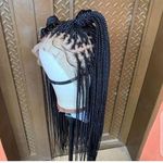 Bone Straight Braided Wig With Full Lace Frontal