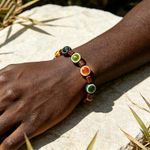 Generic Bracelet For Women Handmade Wood Multi Tone Slice Bead Wrist - image 3