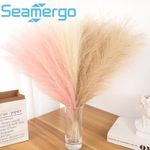 Seamergo Fluffy Artificial Blue Pampas Grass Wedding Decoration Home Decor-20PCS